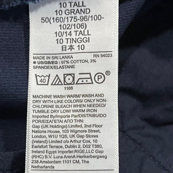 NWT GAP Women's Pleated Chino Shorts 10 TALL Blue #820660 - Picture 5 of 5